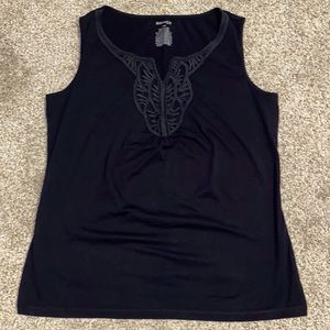 St. John’s Bay Tank Top SZ XL Black with Scoop neck NWOT